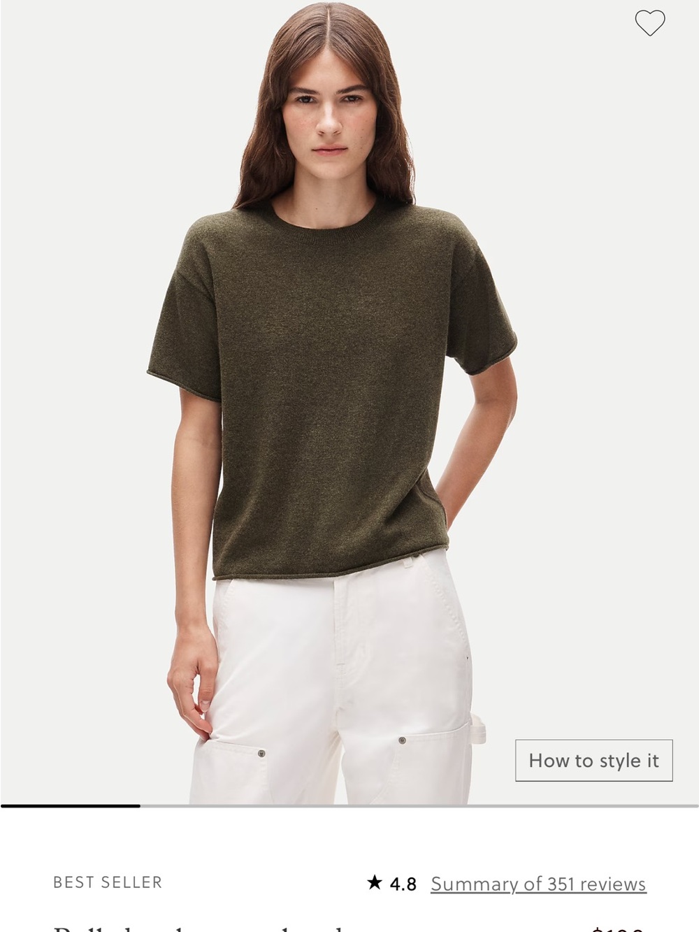 J. Crew Olive Green Short-Sleeve Knit Tee
